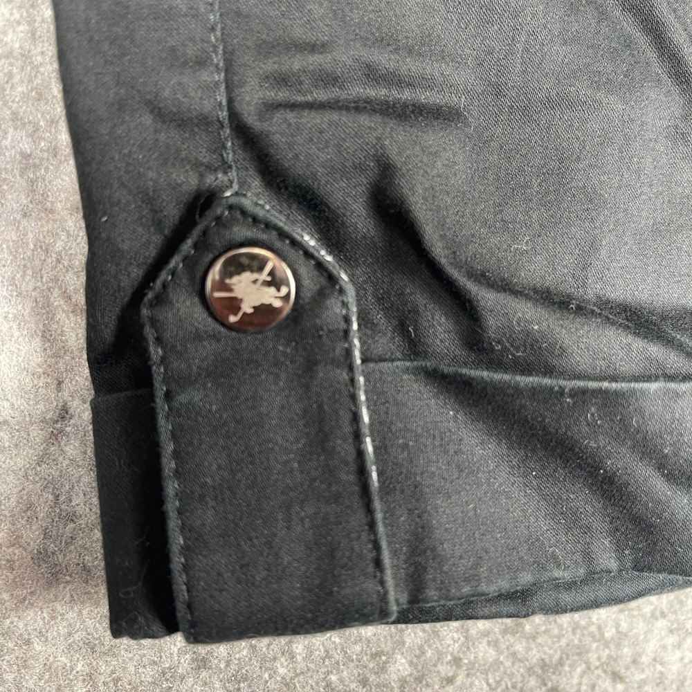 Burberry Golf Womens Black Knee Length Bermuda Shorts Logo Size USA 12 UK 16 - Picture 6 of 13